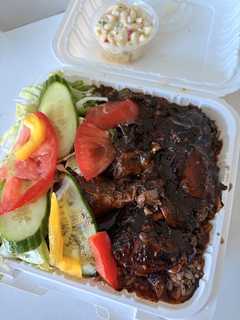 Brown stewed chicken